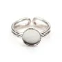 925 silver adjustable ring 10mm round base x 1pc
