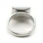 Argent 925 Bague réglable support carre 12mm x 1pc