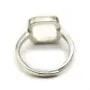 Bague réglable support cabochon carré 10mm en argent 925 x 1pc