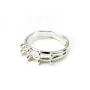 Bague réglable 8 anneaux en argent 925 x 1pc
