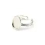 Bague réglable support 14mm  argent 925 x 1pc