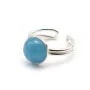 Bague   réglable support rond 10mm en argent 925 x 1pc