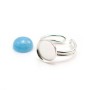 925 silver adjustable ring 10mm round base x 1pc