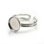Ring in 925 silver, with a 10mm round support x 1pc