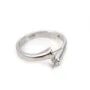 Argent 925 support bague pour double perles semi-percées x 1pc