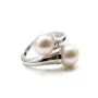 Bague réglable flexible double pour semi percées en argent 925 x 1pc