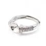 Argent 925 Support Bague réglable pour perles semi-percés & Zircon x 1pc