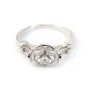 Argent 925 support bague pour perles semi-percés taille 7-10mm x 1pc