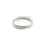 Monture de bague réglable en argent 925 rhodié avec 1 anneau x 1pc