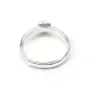 Bague réglable avec socle plat et tige, en argent 925, pour perles semi-percées x 1pc