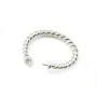 Bague réglable flexible double torsadé pour semi percées en argent 925 x 1pc