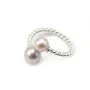 925 sterling silver flexible twisted ring double half drilled x 1pc