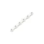 Argent 925 Barrette 4 Rangs  x 2pcs