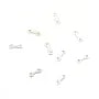 Argent 925 Barrette 4 Rangs  x 6pcs