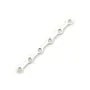 Argent 925 Barrette 4 Rangs  x 2pcs