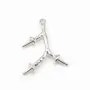Sterling silver 925 pendant three branchs coral 25mm x 1pc