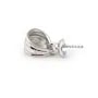 Bélière & coupelle, argent 925 rhodié,pour perles semi-percées x 1pc