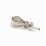 Pendant for half drilled pearls, Silver  925 Rhodium,  12mm  x 1 pcs  