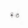 Silver 925  Rhodium bélière coupelle lise 3mm x 40 pcs  