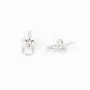 Bélière pour perles semi-percées, Argent 925, 4mm x 4 pcs 