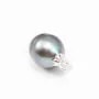 Bail for half- drilled pearls, Sterling Silver 925  4mm x 4 pcs