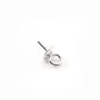 Argent  925 Rhodié Bélière coupelle 4mm pour perles semi-percés x 6PCS
