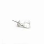 Argent  925  Bélière coupelle 4mm pour perles semi-percés x 2PC