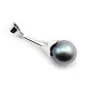 Argent  925 Rhodié Bélière coupelle 8mm pour perles semi-percés x 1PC