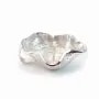 Pendant & shell, silver 925 rhodium,for half- drille x 1pc