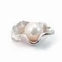 Pendant & shell, silver 925 rhodium,for half- drille x 1pc