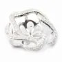 Argent 925 pendentif fleur avec zircon 20mmX 1pcs 