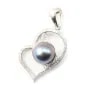 Argent 925 Rhodié Bélière  pour deux perles 16mm x 5 pcs