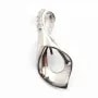 Silver 925 Rhodium bélière 13x29mm x 1pc