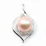 Pendentif  Goutte pour perles semi-percées Argent 925 Rhodié 1pc