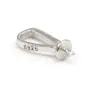 Bélière en argent 925 rhodié coupelle, 5x10mm x 1pc