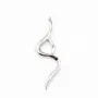 Bélière & serpent, argent 925 rhodié,pour perles semi-percées x 1pc