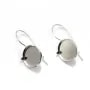 Crochet d'oreille en argent 925, porte cabochon 15mm x 2pcs