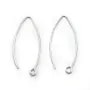 Crochets d'oreilles fil , argent 925 ,40mm x  2pcs 