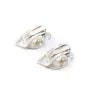 Clip earrings with pad and rings , sterling silver 925 , 8.5mm  x 2pcs 