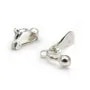 Clip d'oreilles en argent 925, pour perle à coller, 5 * 13mm x 2pcs