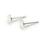 Argent 925 Clou boucle D'oreilles pour perle coupelle 5mm  X4 pcs 