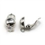 Clip Mezzo sfera con anelli 4mm, Argento 925, 16.5x10mm x 2pz