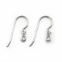 Argent 925 Crochet boucle d'oreilles fleur 11x20mm x2pcs