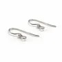 Argent 925 Crochet boucle d'oreilles fleur 11x20mm x2pcs