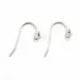Crochets d'oreilles 3 boules , argent 925  ,11x20mm x 2pcs