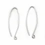 Argent 925 Crochet boucle d'oreille 32mm x 2pcs