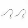 Crochets d'oreilles avec ressort, argent 925 rhodié 12 mm  x 2pcs