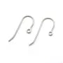 Crochets d'oreilles, argent 925 rhodié 9x22mm x 4pcs