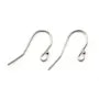 ARG 925 Rhodié Crochet d'oreille en Boule x 40 pcs