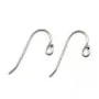 ARG 925 Rhodié Crochet d'oreille en Boule x 40 pcs